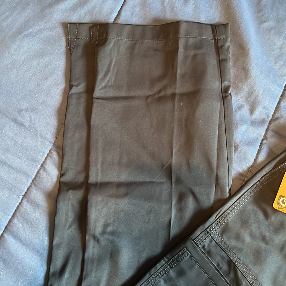 CARHARTT SCRUB BOTTOMS—DARK NAVY BLUE WITH ORANGE STRINGS— SIZE SMALL - Picture 4 of 4